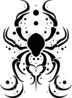 Abstract Spider Design with Dotted Background vector