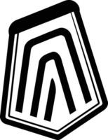 A bold, abstract design in a geometric shape with strong lines vector