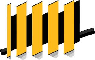 Abstract Striped Pattern in Yellow and Black vector