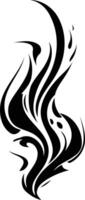 Abstract black and white tattoo design, perfect for graphic design projects, illustrations, or web design vector