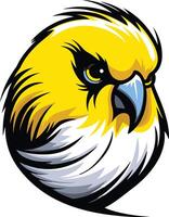Yellow Bird Head Mascot Illustration vector