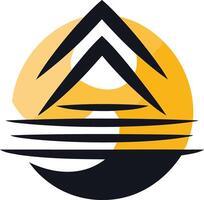 Abstract Geometric Design with Yellow and Black vector