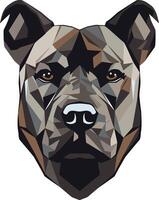 Geometric Portrait of a Pitbull vector