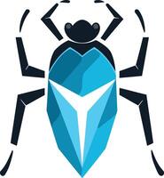 Geometric Abstract Bug Illustration vector