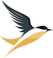 Stylized Bird in Flight vector