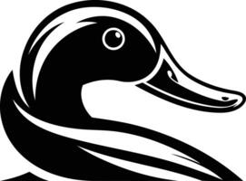 Bold and stylish duck head logo design, perfect for branding and graphic design projects vector