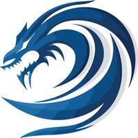 Abstract Blue Dragon Design vector