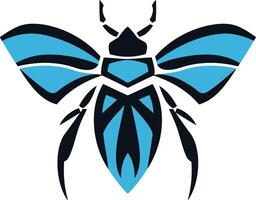 Abstract Stylized Blue Beetle vector