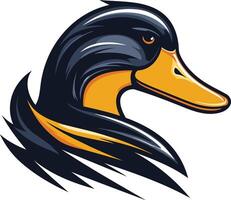 Duck Head Mascot with Dynamic Design vector