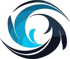 Abstract Blue and Black Wave Design vector