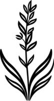 Simple and elegant black and white floral illustration perfect for branding, logos, and design projects vector