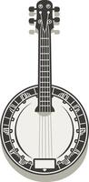 Banjo Illustration with a White Background vector