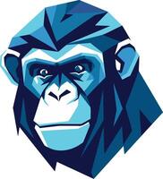 Geometric Portrait of a Chimpanzee vector