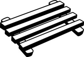 Simple line drawing of a wooden pallet vector