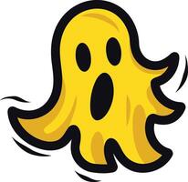 Cartoon Ghost with Open Mouth vector
