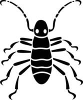 A simple, bold illustration of a beetle vector