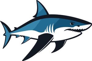 Shark Logo Design with Aggressive Pose vector
