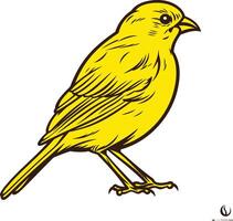 Illustration of a Yellow Bird vector