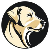 Profile of a Golden Retriever vector