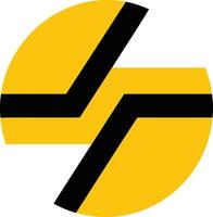 Abstract Geometric Pattern in Yellow and Black vector