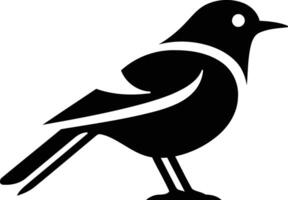 Simple black and white silhouette of a bird, perfect for branding or logos vector