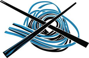 Abstract Blue and Black Design vector