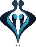 Abstract Blue and Black Design vector