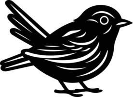 Simple black and white illustration of a bird, perfect for logo design, branding, or adding a touch of nature to your project vector