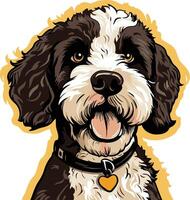 Portrait of a Happy Dog vector
