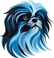 Abstract Portrait of a Shih Tzu Dog vector