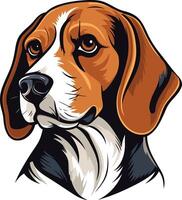 Portrait of a Beagle Dog vector