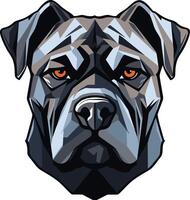 Geometric Portrait of a Bulldog vector