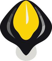 Abstract Yellow and Black Shape vector
