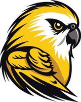 Yellow Parrot with Sharp Eyes vector