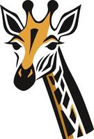 Giraffe Portrait in a Simple Style vector