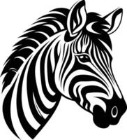 Bold black and white zebra head illustration, perfect for creating a strong, stylish design vector