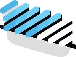 Abstract Geometric Composition with Blue and White vector