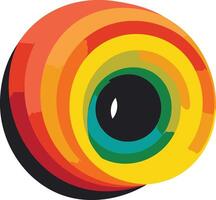 Abstract Circular Design with Vibrant Colors vector