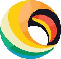 Abstract Colorful Swirl Design vector