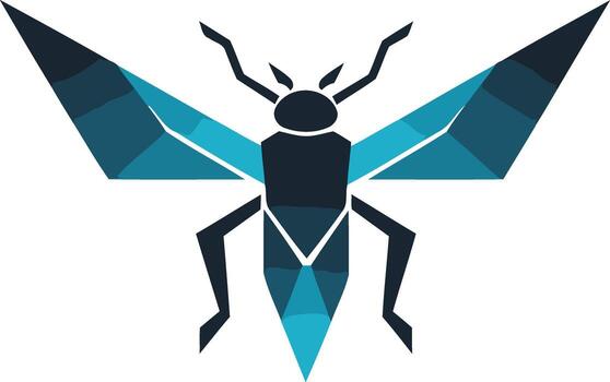 Geometric Bug Abstract Design vector