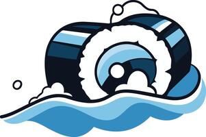 Sushi Rolls in the Ocean vector