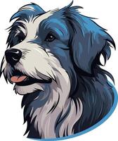 Portrait of a Blue Merle Dog vector