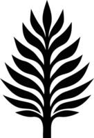 Simple yet elegant black and white palm tree silhouette, perfect for branding, logos, and design projects vector