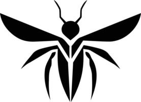 A minimalist, geometric bee logo, perfect for branding and design projects vector