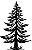 A simple yet striking illustration of a pine tree, perfect for logos, designs, or branding vector