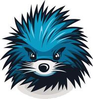 Blue Spiky Character Portrait vector