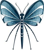 Abstract Blue Dragonfly Illustration vector