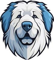 Smiling Dog with Blue Fur vector