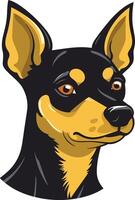 Portrait of a Miniature Pinscher vector