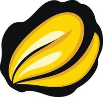 Yellow and Black Abstract Shape vector
